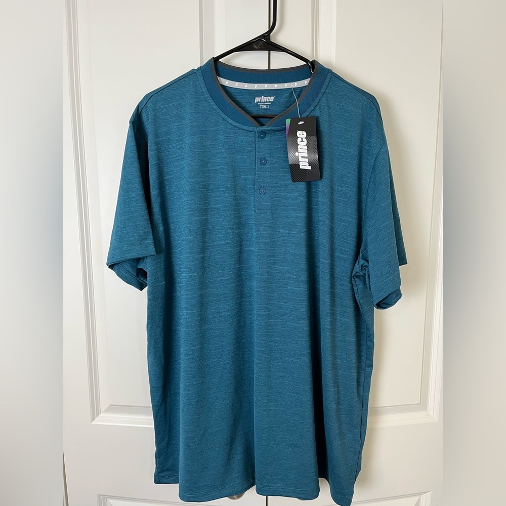 NWT Prince Slub Tapered Collar Tennis Polo XXL